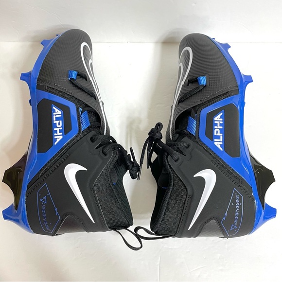 Nike Alpha Menace Pro 3 Football Cleats Sizes 8.5, 10 & 13 CT6649-007 Black Blue - Picture 5 of 6